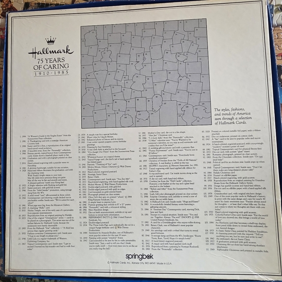 Vintage 1985 Springbok Hallmark Greeting Cards 1000 Piece Jigsaw Puzzle - EUC - Picture 6 of 7